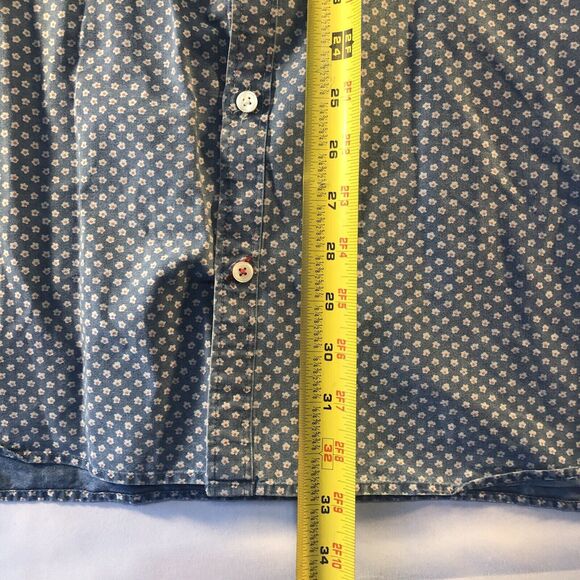 Tommy Hilfiger Denim Slim Fit Mens 3XL Button Up Down Shirt Long Sleeve Blue - Picture 10 of 11